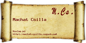 Machat Csilla névjegykártya