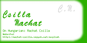 csilla machat business card